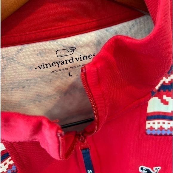 Vineyard Vines 1/4 Zip Pullover Nordic Logo
Red oversized Sweatshirt - Picture 3 of 15